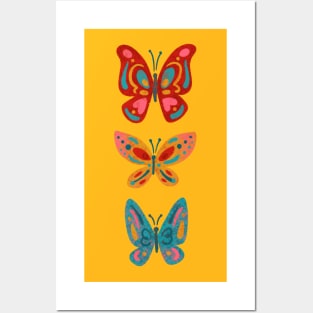 Butterfly Trio Posters and Art
